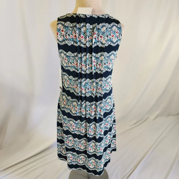 NWT Perceptions tank dress blue floral 10p sheath - Picture 12 of 14